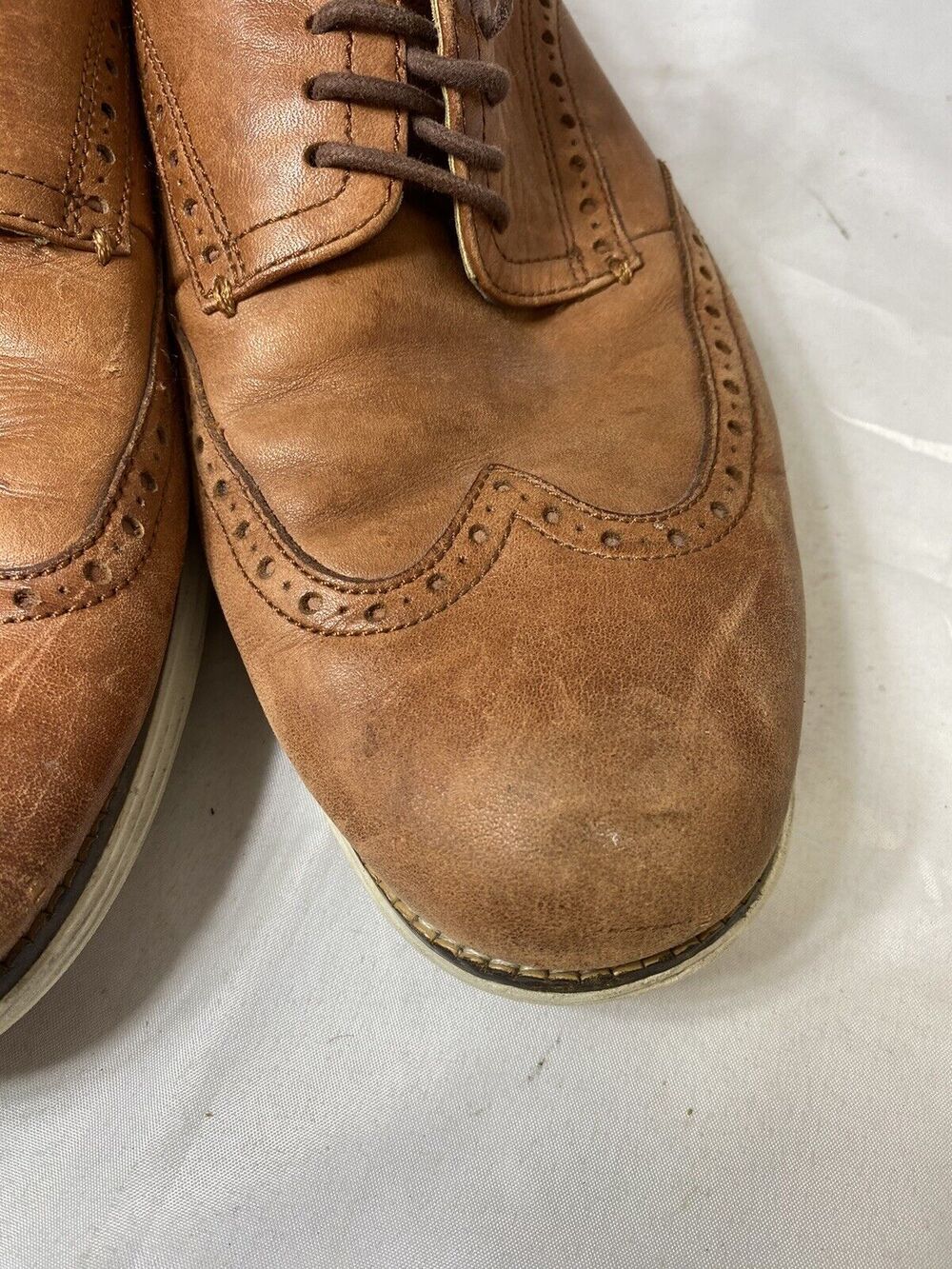 Cole Haan Men's Leather Grand Wingtip Oxford Shoes Lace Up Woodbury Size 10.5M - Picture 8 of 11